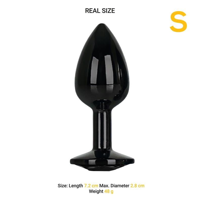 Blackgem Plug Anal Met?lico con Joya Talla S Negro - Imagen 4