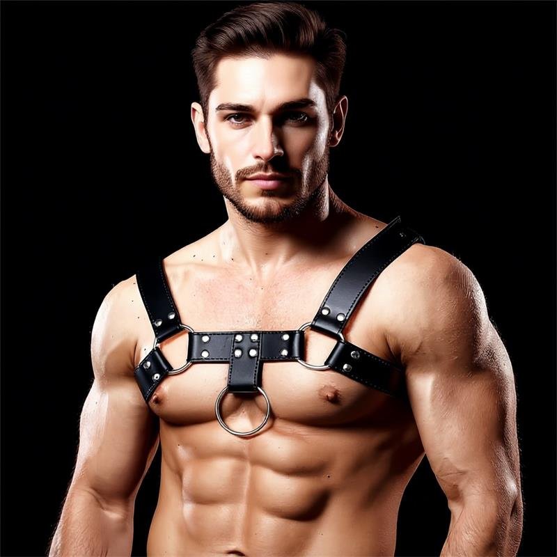 Domine Arn?s Masculino para Bondage Cuero Vegano