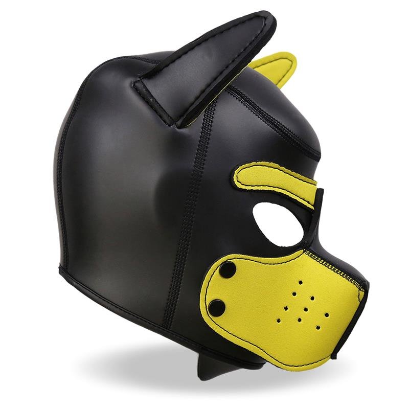 Hound M?scara de Perro Neopreno Hocico Extra?ble Negro/Amarillo Talla ?nica - Imagen 4