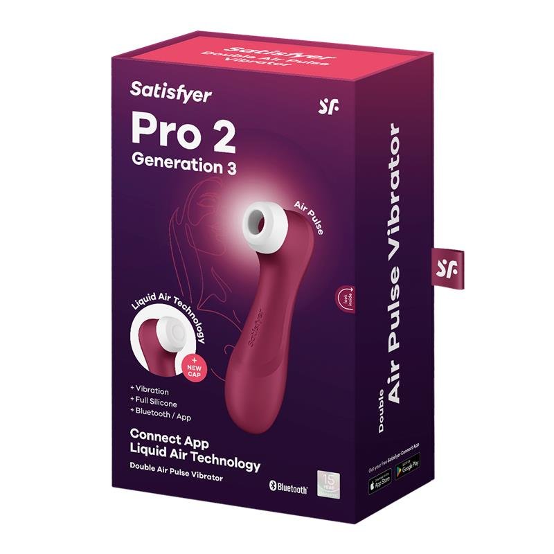 Pro 2 Gen 3 Liquid Air Technology Succi?n y Vibraci?n App Connect Wine Red - Rojo Vino - Imagen 6