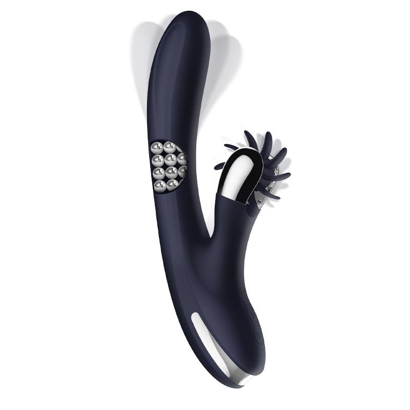 Royalspace Vibrador con Lenguas Estimuladoras y Bolas Internas 360? Azul - Imagen 2