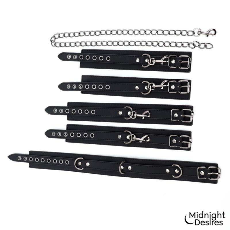 Set de Restricciones con Collar y Esposas - Imagen 6
