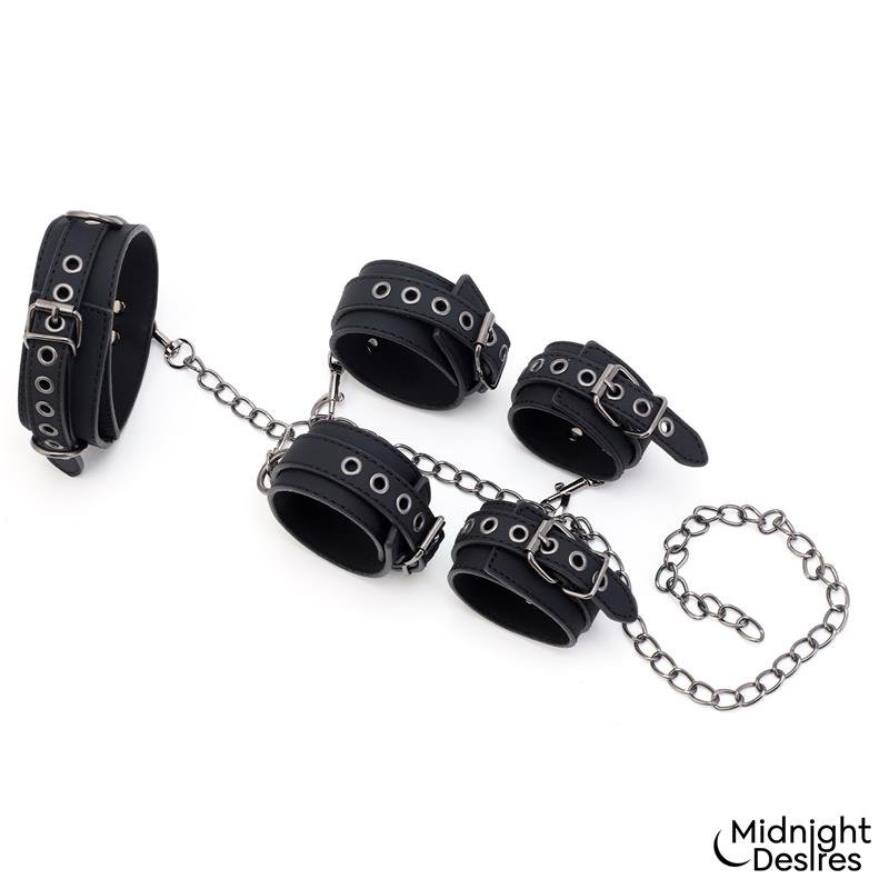 Set de Restricciones con Collar y Esposas - Imagen 3